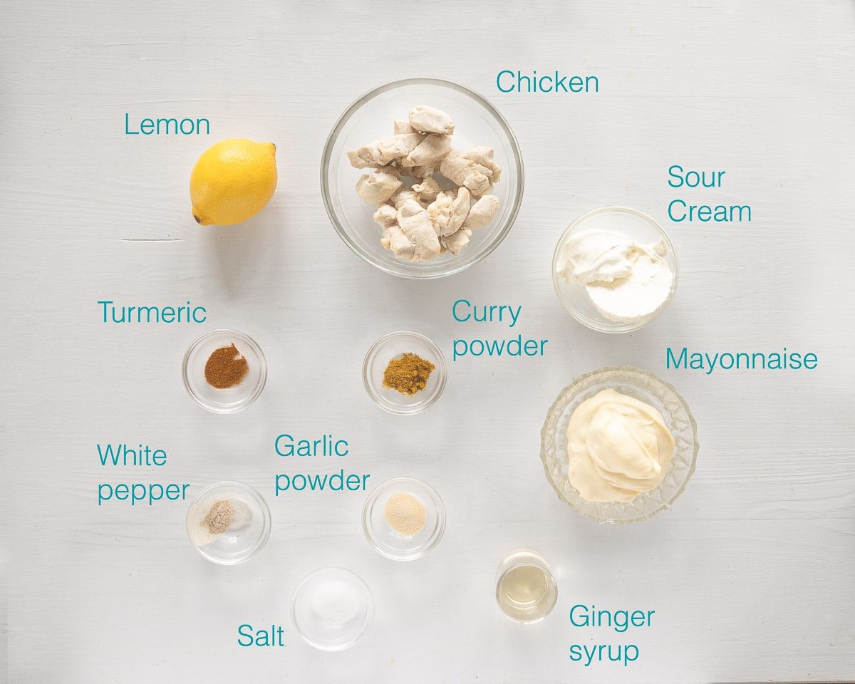 Ingredients Curry Chicken Salad Sandwich