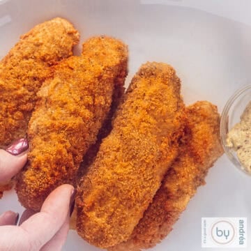 A square photo with croquettes from above