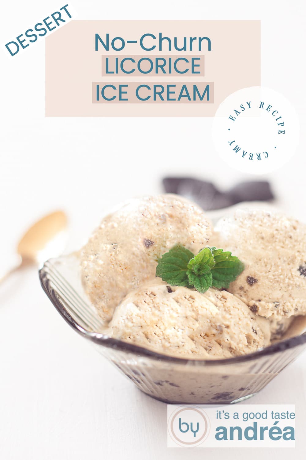 Dutch NoChurn Licorice Ice Cream By Andrea Janssen