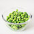 Soybeans in a glass bowl on a white background