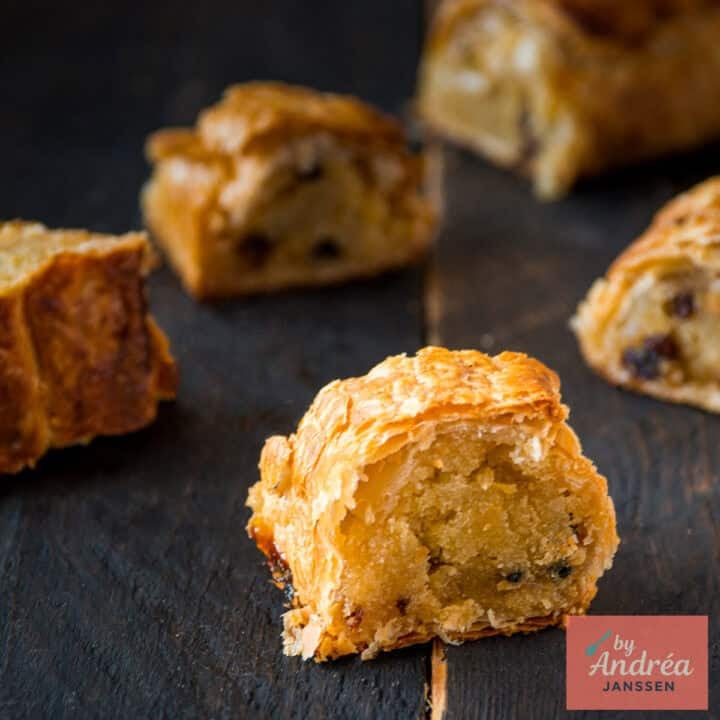 Almond Paste Puff Pastry Log