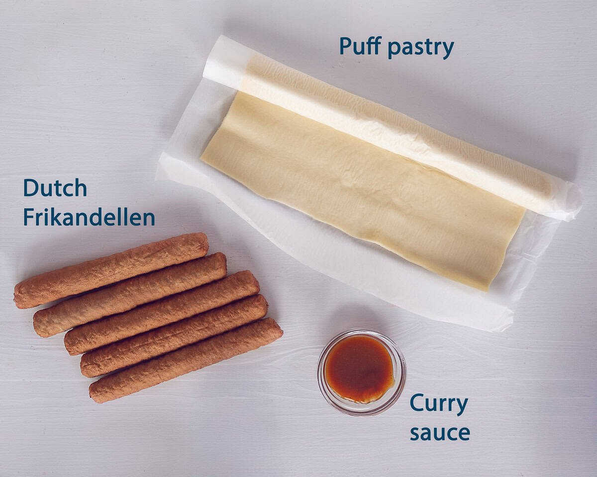 Ingredients Dutch Frikandelbroodje With Curry Sauce