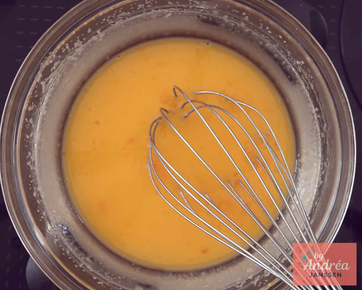 Put the ingredients in a pan suspended over boiling water.