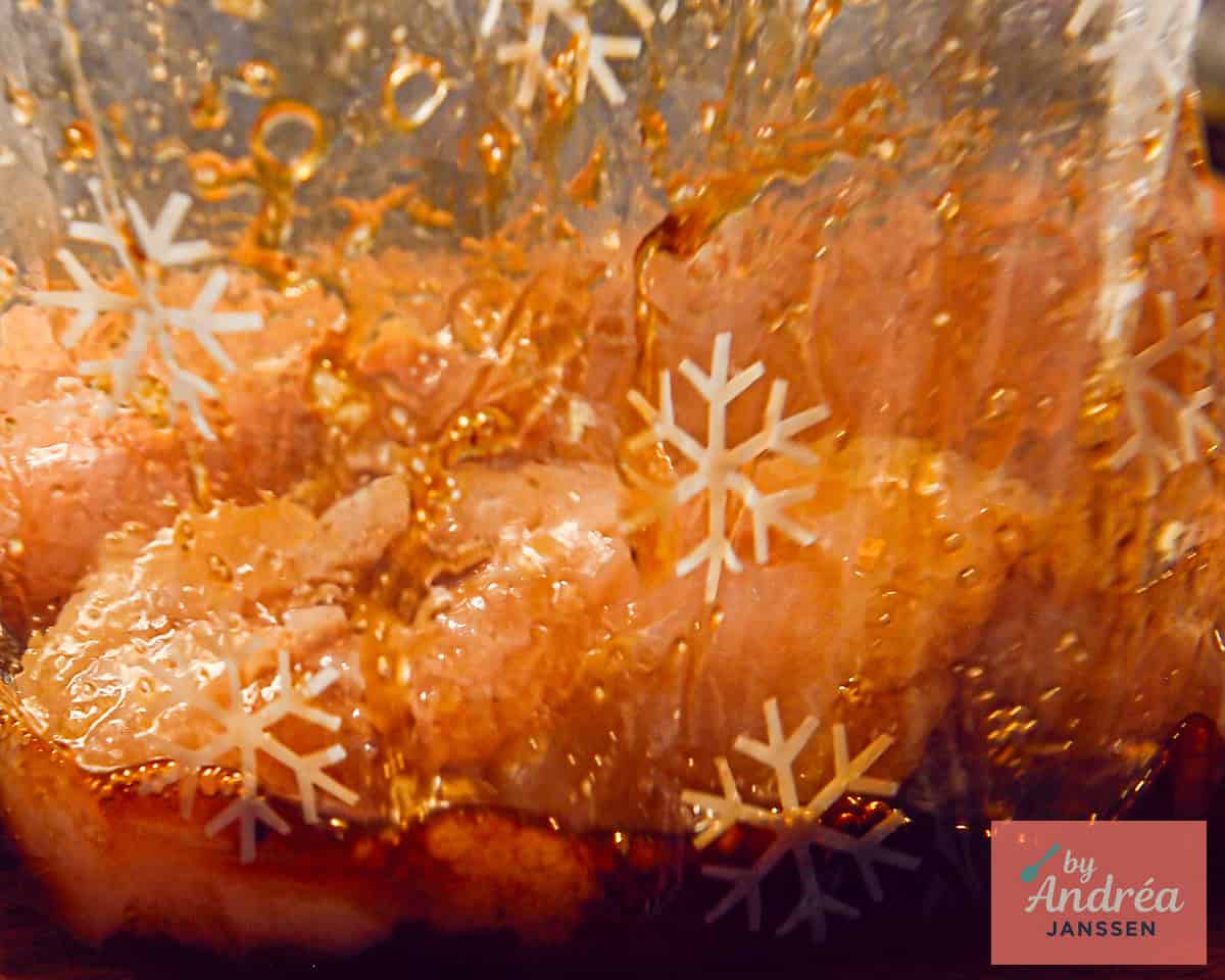 Chicken with marinade in a freezer bag