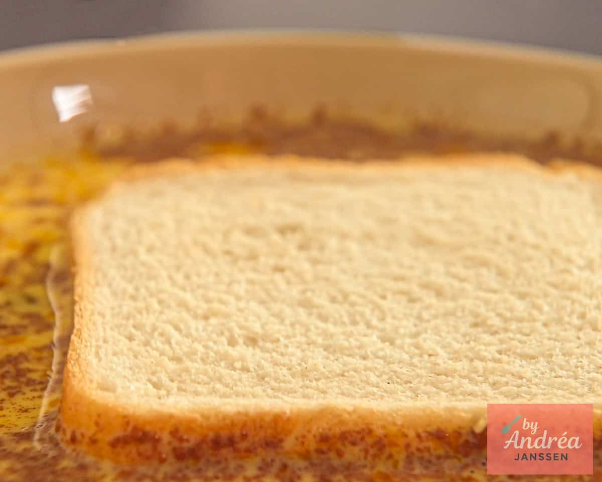 Dip the bread in the egg mixture