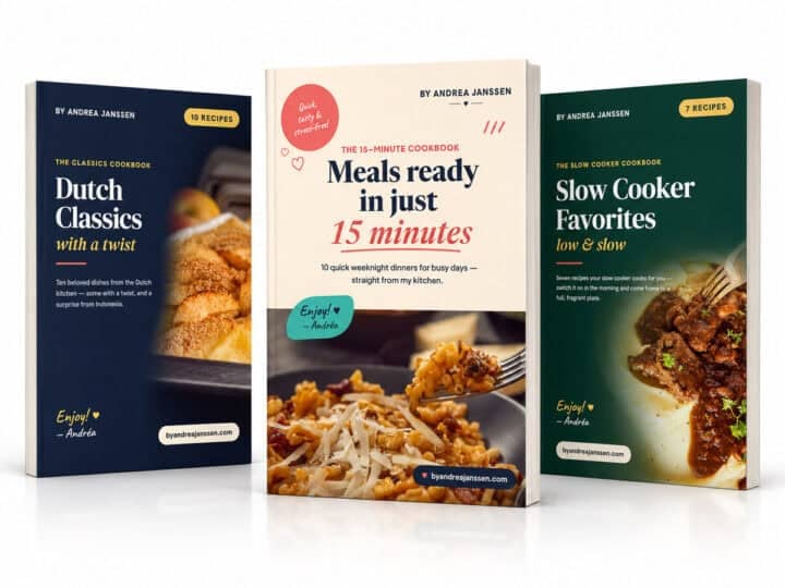 Picture with three free e-cookbooks