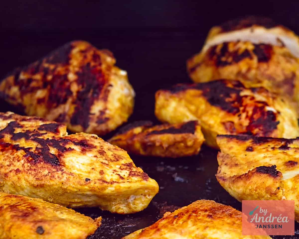 Grilled chicken on the BBQ
